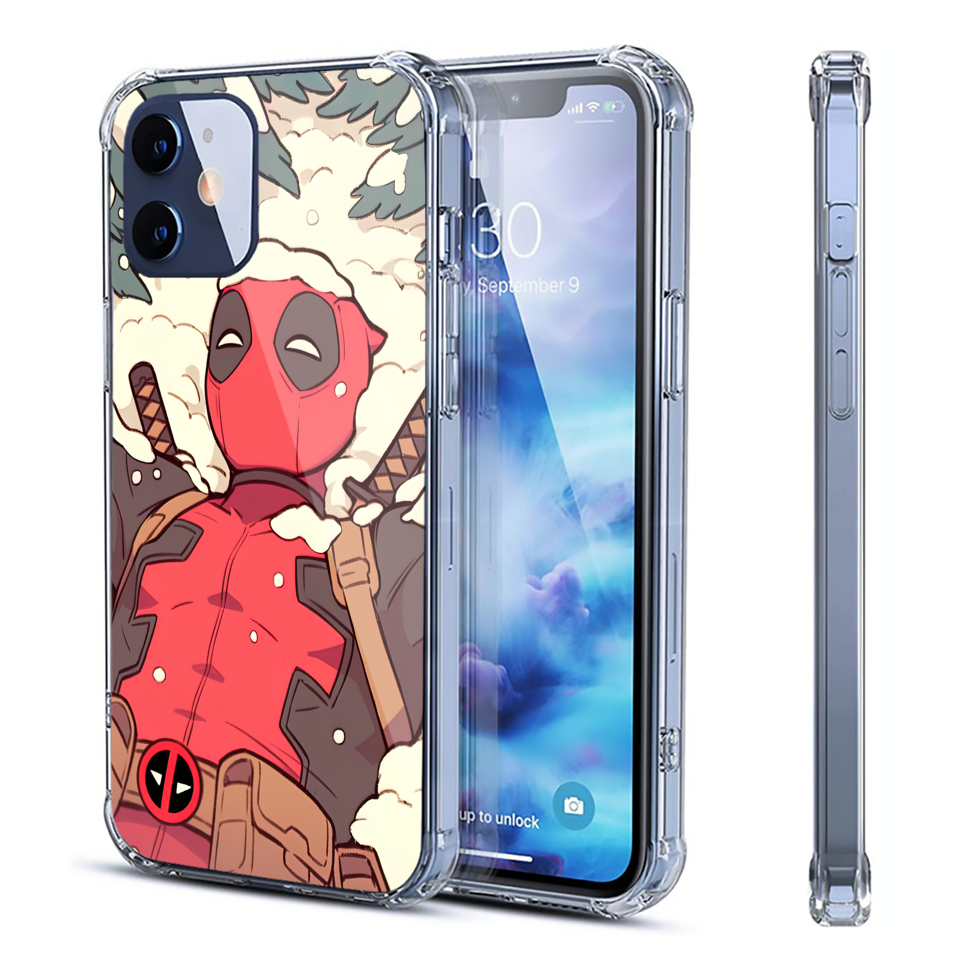 （画像用） Deadpool デッドプール 【iPhone 12シリーズ対応】透明スマホケース（クリアソフトケース）